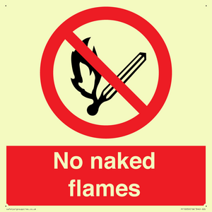 No naked flames